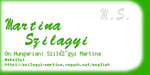 martina szilagyi business card